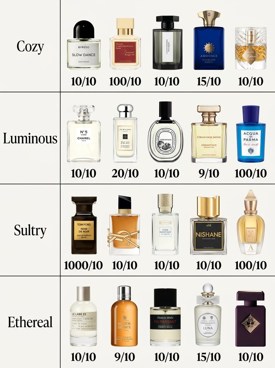 Fragrances by mood